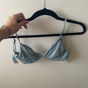 Hollister blue sparkly Bikini top